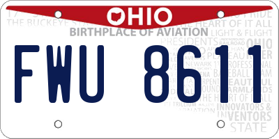 OH license plate FWU8611