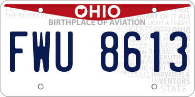 OH license plate FWU8613