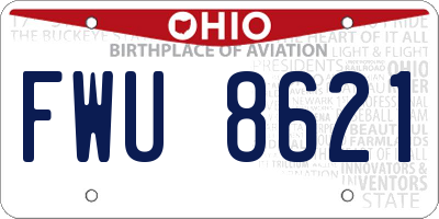 OH license plate FWU8621