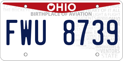 OH license plate FWU8739