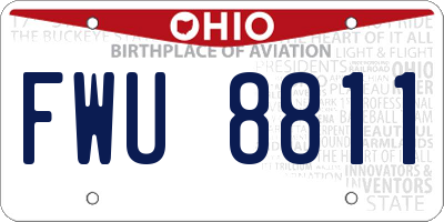 OH license plate FWU8811