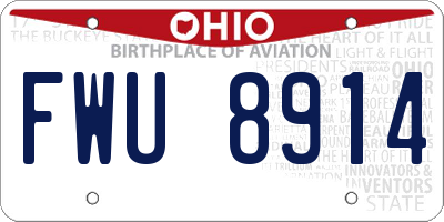 OH license plate FWU8914