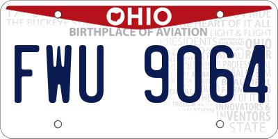 OH license plate FWU9064