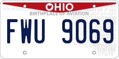 OH license plate FWU9069