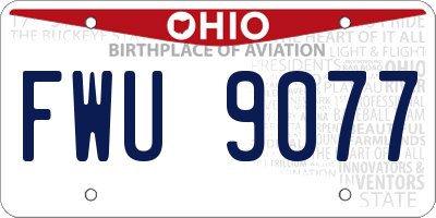 OH license plate FWU9077