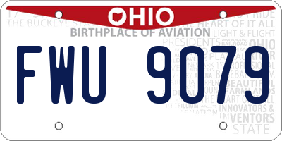 OH license plate FWU9079