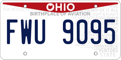 OH license plate FWU9095