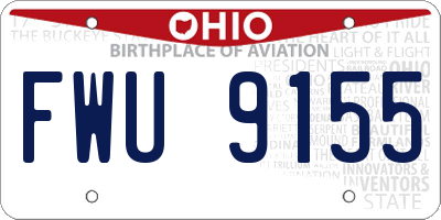 OH license plate FWU9155
