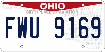 OH license plate FWU9169