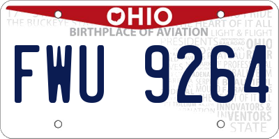 OH license plate FWU9264