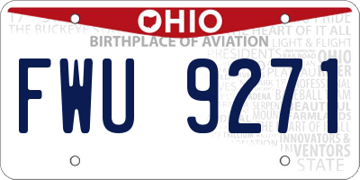 OH license plate FWU9271
