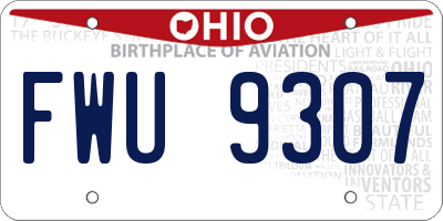OH license plate FWU9307