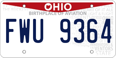 OH license plate FWU9364