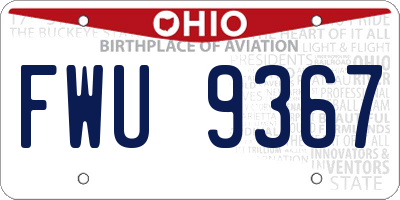 OH license plate FWU9367