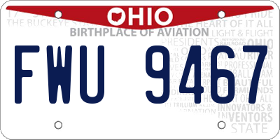 OH license plate FWU9467