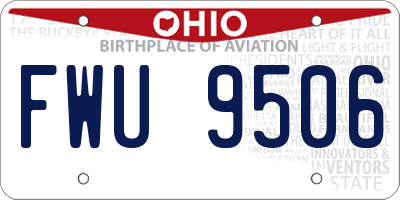 OH license plate FWU9506