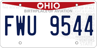 OH license plate FWU9544