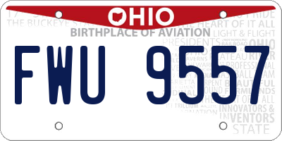 OH license plate FWU9557