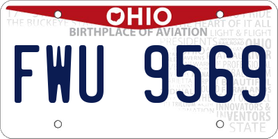 OH license plate FWU9569