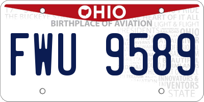 OH license plate FWU9589