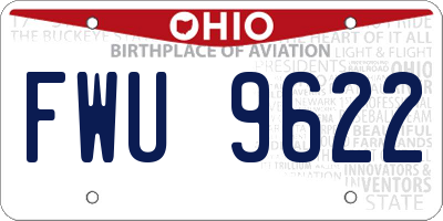OH license plate FWU9622