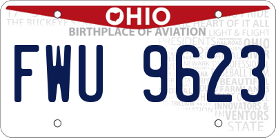 OH license plate FWU9623