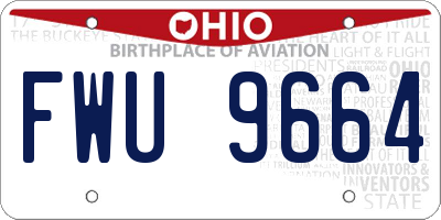 OH license plate FWU9664