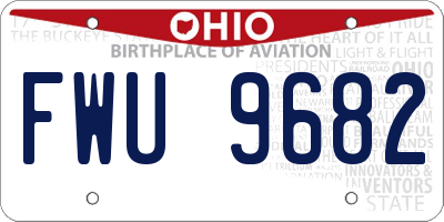 OH license plate FWU9682