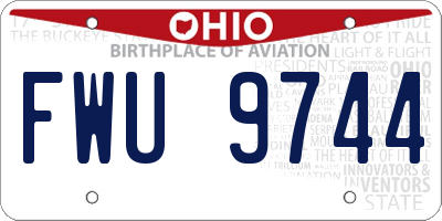 OH license plate FWU9744