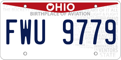 OH license plate FWU9779
