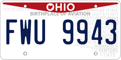 OH license plate FWU9943