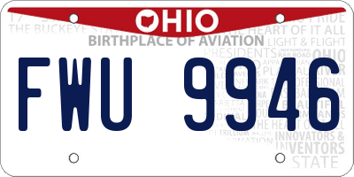 OH license plate FWU9946