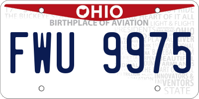 OH license plate FWU9975