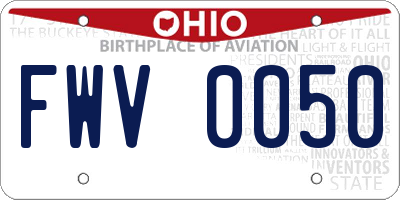OH license plate FWV0050