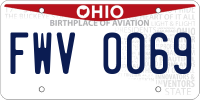 OH license plate FWV0069
