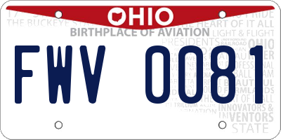 OH license plate FWV0081