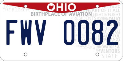 OH license plate FWV0082