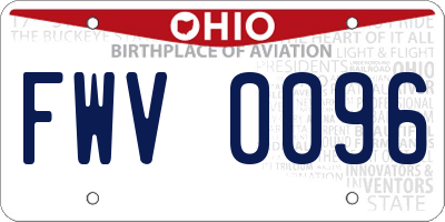 OH license plate FWV0096