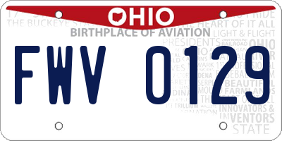OH license plate FWV0129