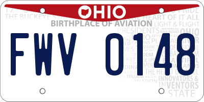 OH license plate FWV0148