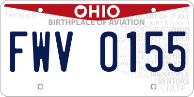 OH license plate FWV0155