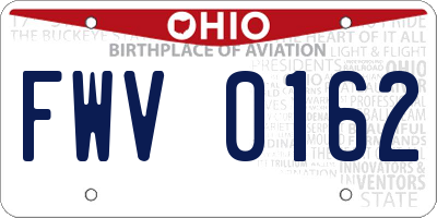 OH license plate FWV0162
