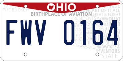 OH license plate FWV0164