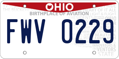 OH license plate FWV0229