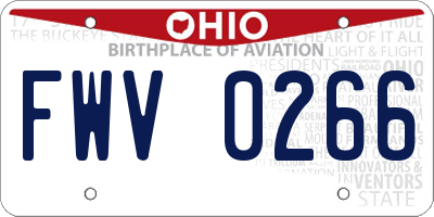 OH license plate FWV0266