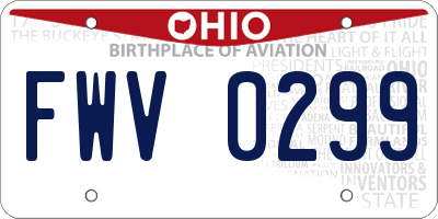 OH license plate FWV0299