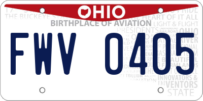 OH license plate FWV0405