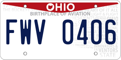 OH license plate FWV0406