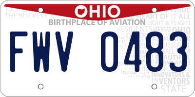 OH license plate FWV0483
