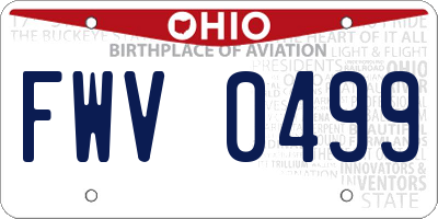 OH license plate FWV0499